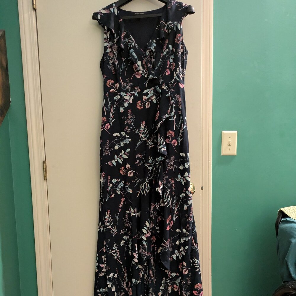 Banana Republic sleeveless midi dress in floral print, sz 10